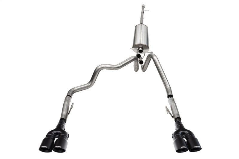 CORSA Performance Cat-Back Exhaust Dual Rear Exit with Twin 4in Black Tips for 2022-2024 Chevrolet Silverado 1500