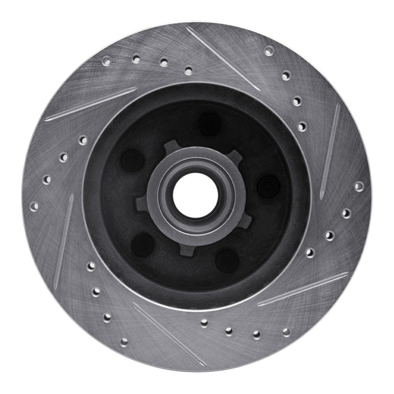 R1 1988-1994 Chevrolet C1500 Front Left Drilled And Slotted Silver Brake Rotor