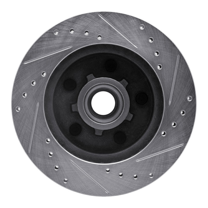 R1 1988-1994 Chevrolet C1500 Front Left Drilled And Slotted Silver Brake Rotor