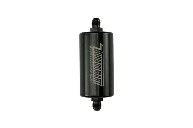 Turbosmart 10 Micron Billet Inline Fuel Filter - Universal 6AN - Black