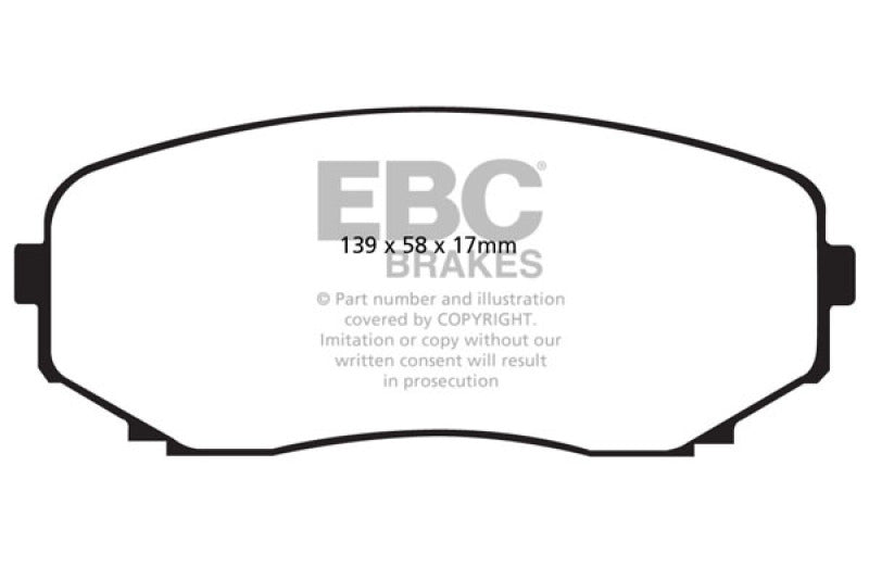 EBC Redstuff Front Brake Pads - Mazda CX-5, CX-9, Ford Edge 2007-2023