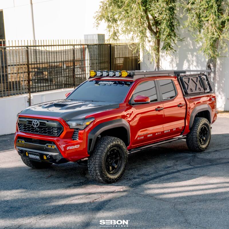 Seibon TS-Style Carbon Fiber Hood for 2024 Toyota Tacoma