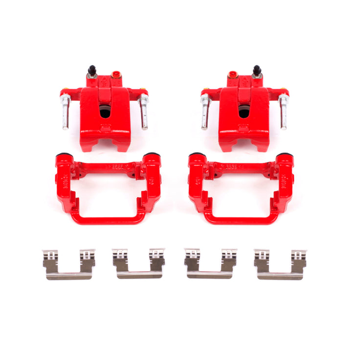 PowerStop Rear Red Calipers with Brackets Pair for 05-19 Chrysler 300 - OneFastShop
