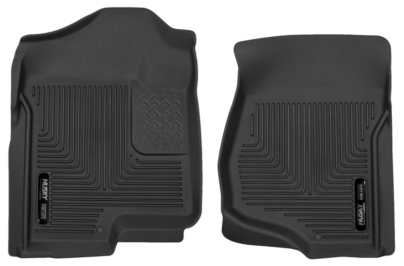 Husky Liners X-act Contour Front Floor Liners - GM Silverado, Sierra, Tahoe, Suburban, Yukon, Escalade (2007-2014) - Black