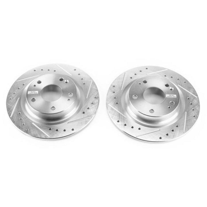 PowerStop Rear Drilled & Slotted Evolution Rotors Pair for 2017-2020 Honda Civic Si