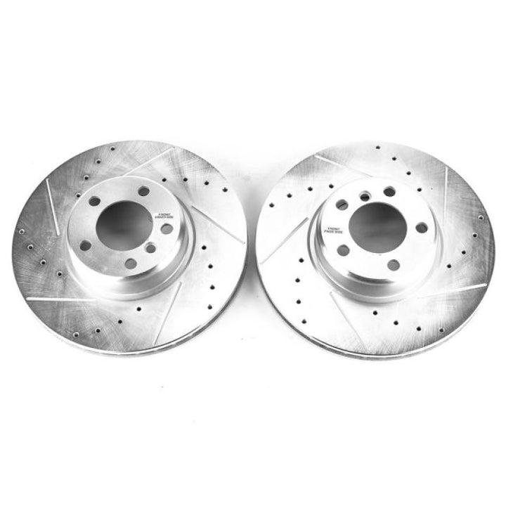 PowerStop Front Evolution Drilled & Slotted Rotors Pair for 14-16 BMW 228i - OneFastShop