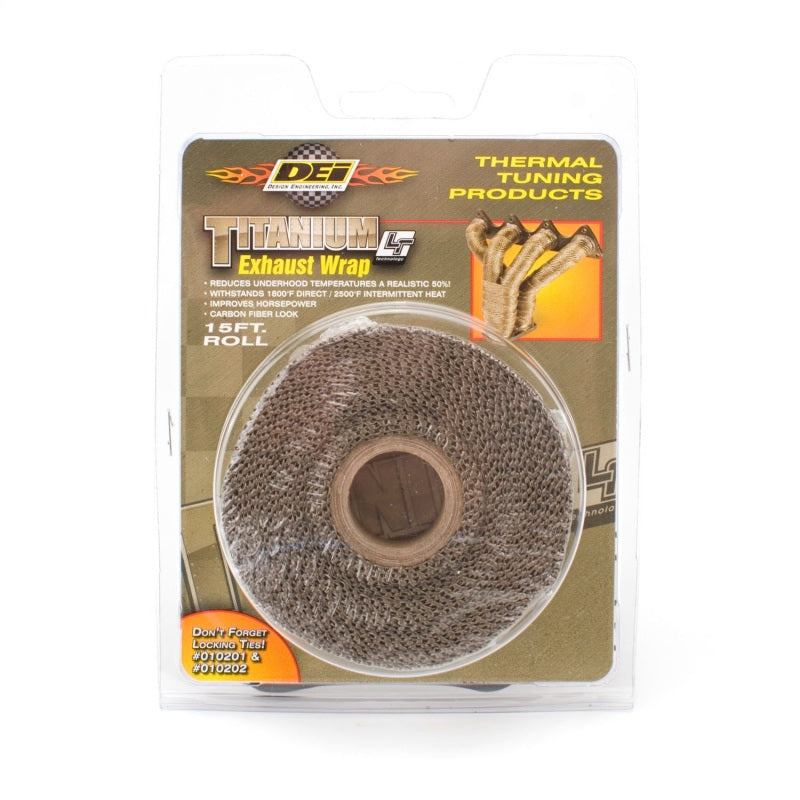 DEI Exhaust Wrap 1in x 15ft Titanium High Heat Resistance