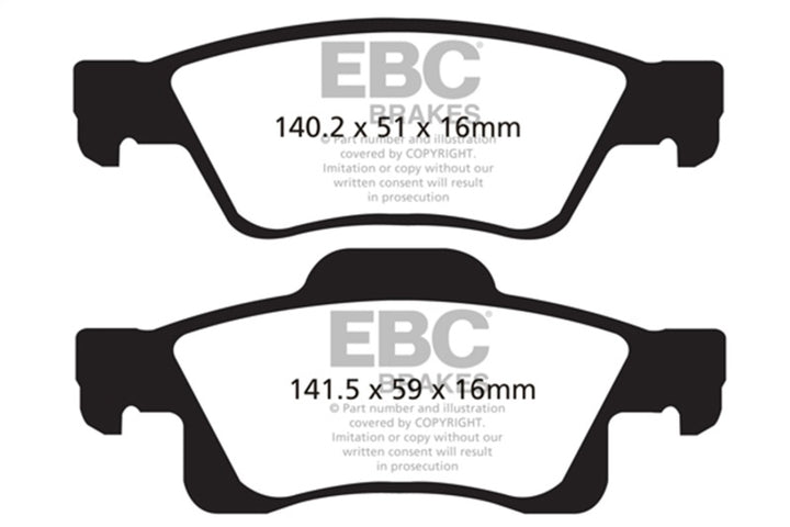 EBC Ultimax2 Rear Brake Pads for 2011-2023 Dodge Durango 3.6 - OneFastShop