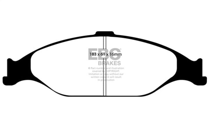 EBC 1999–2004 Ford Mustang 3.8 Yellowstuff Front Brake Pads - OneFastShop