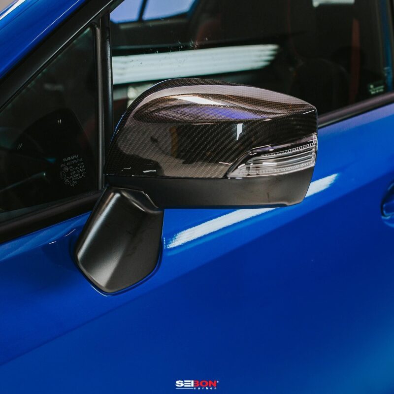 Seibon Carbon Fiber Mirror Caps for 15-20 Subaru WRX / STI - OneFastShop