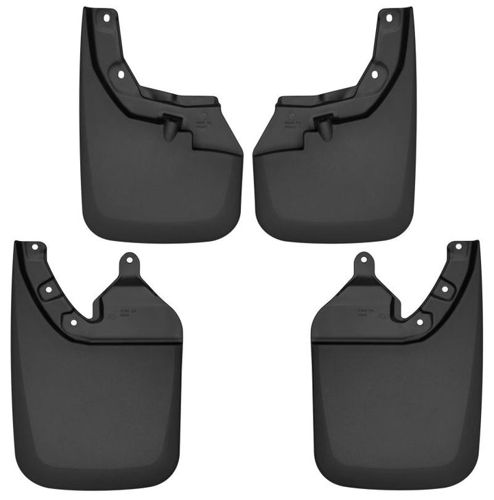 Husky Liners Front and Rear Mud Guards for 16-22 Toyota Tacoma with OE Fender Flares Black - OneFastShop