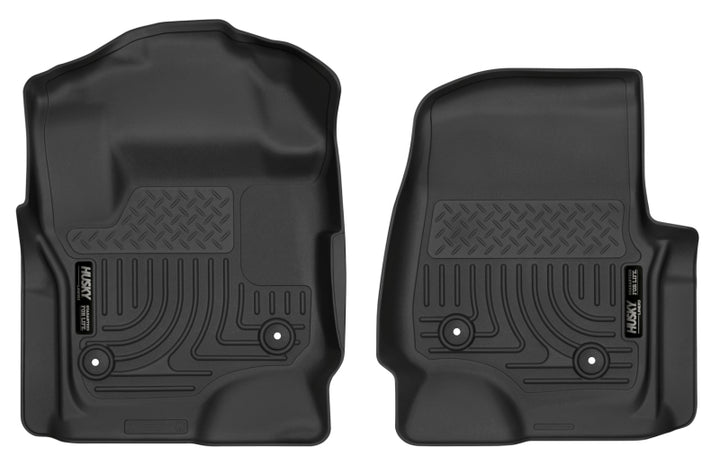 Husky Liners X-Act Contour Black Vinyl Floor Liners for 2017 Ford F-250 Super Duty Crew Cab