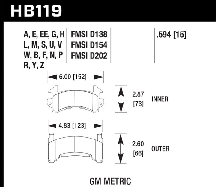 Hawk Performance HPS 5.0 Front Brake Pads for 1978-1979 Buick Century Custom - OneFastShop