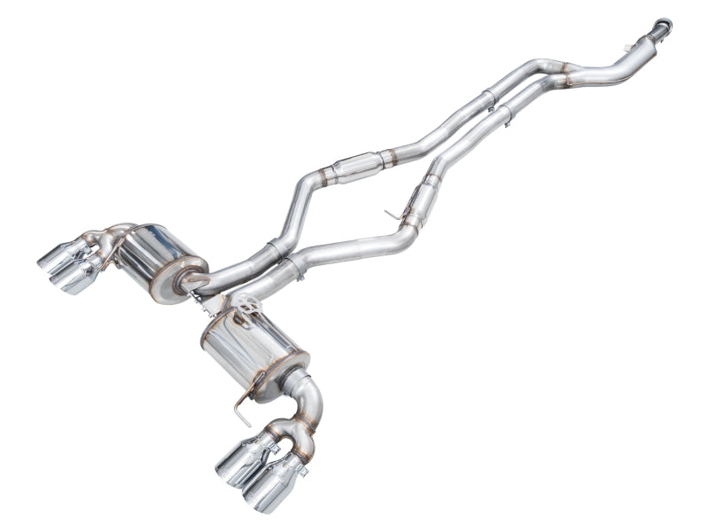 AWE Tuning Touring Edition Cat-Back Exhaust - BMW M240i (G42) 2022-2026 - Chrome Silver Tips