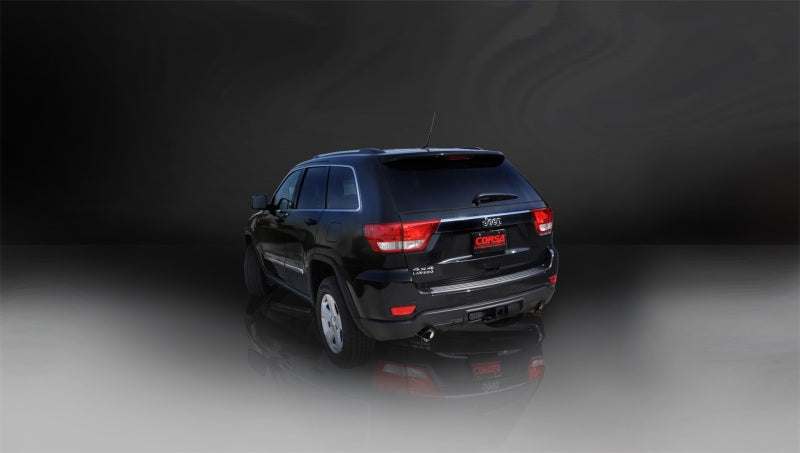 Corsa Performance Black 2.5in Dual Rear Exit Cat-Back Exhaust for Corsa 2011-2021 Jeep Grand Cherokee - OneFastShop
