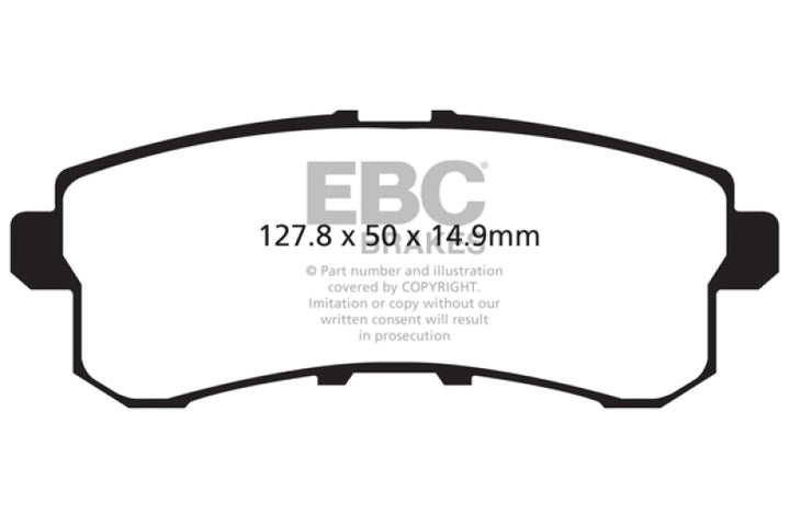 EBC Yellowstuff Rear Brake Pads for 11-13 Infiniti QX56 5.6 - OneFastShop