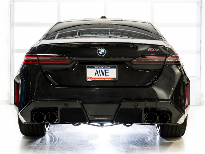 AWE Tuning BMW G90/G99 M5 Track Edition Cat-Back Exhaust Diamond Black Tips