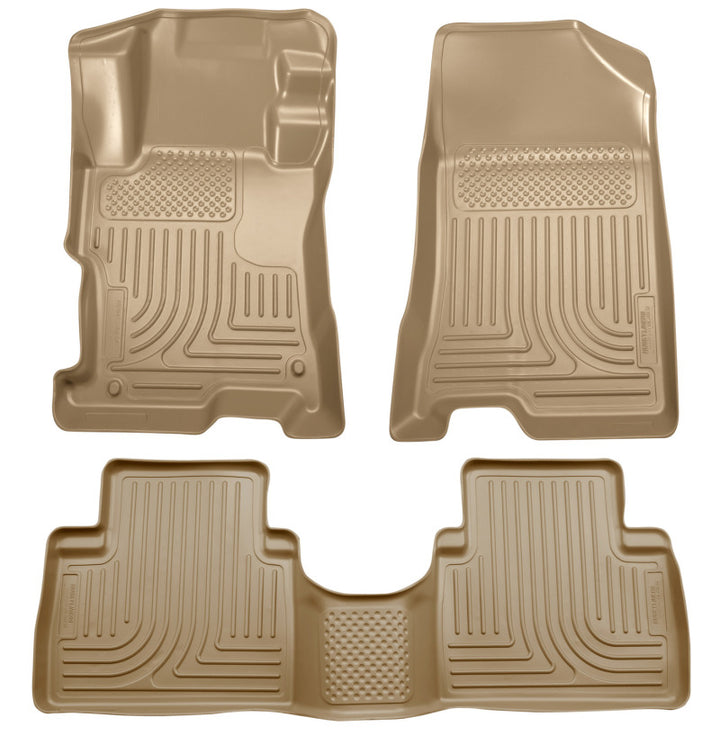 Husky Liners WeatherBeater Combo Tan Floor Liners One Piece for 2008-2012 Honda Accord 4DR - OneFastShop