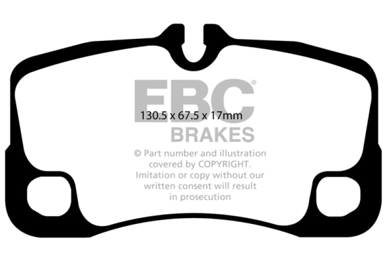 EBC Redstuff Rear Brake Pads for 09-12 Porsche 911 (997) 3.6 Carrera 2 Cast Iron Rotor Only - OneFastShop