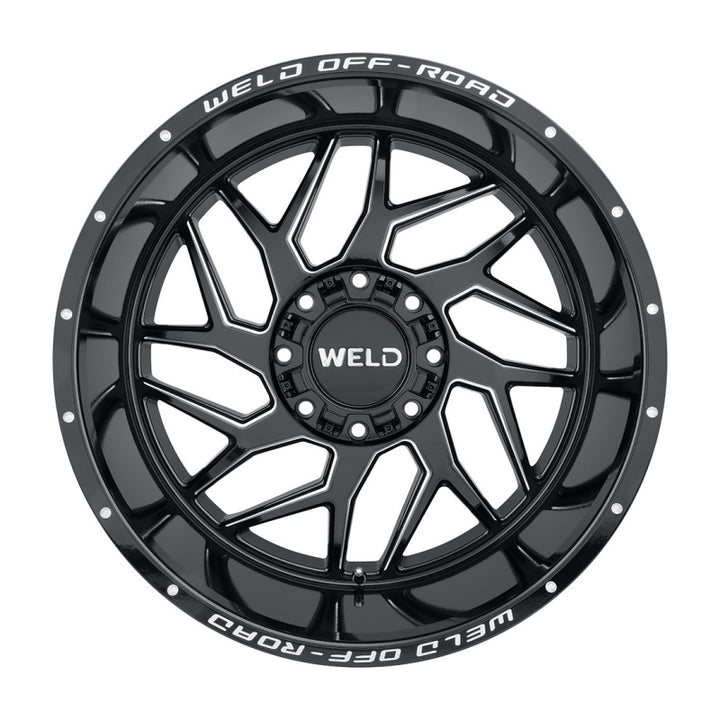 Weld Off-Road W117 Wheel 22X10 – 5X127/5X139.7 Bolt Pattern – ET-18 BS4.75 Gloss Black MIL (87.1) - OneFastShop