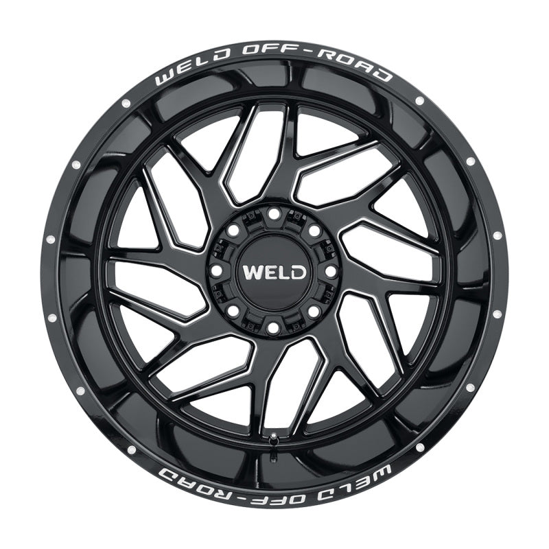 Weld Off-Road W117 22X12 Fulcrum Wheel 8X180 Bolt Pattern ET-44 BS4.75 Gloss Black MIL 124.3 (124.3) - OneFastShop