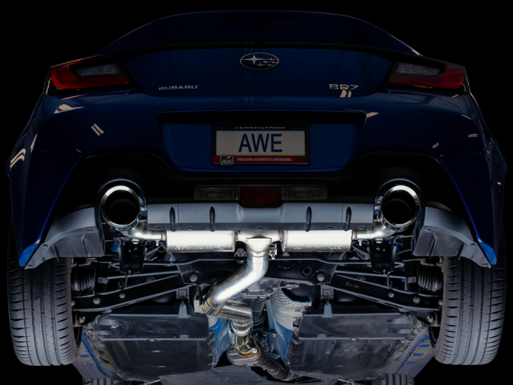 AWE Touring Edition Cat-Back Exhaust - Chrome Silver Tips for Subaru BRZ/ Toyota GR86/ Toyota 86 - 2013-2024 - OneFastShop