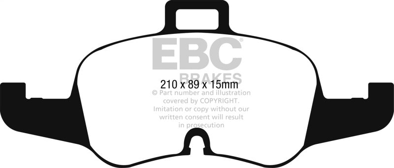 EBC Front Brake Pads Yellowstuff 16-17 Audi TT - OneFastShop