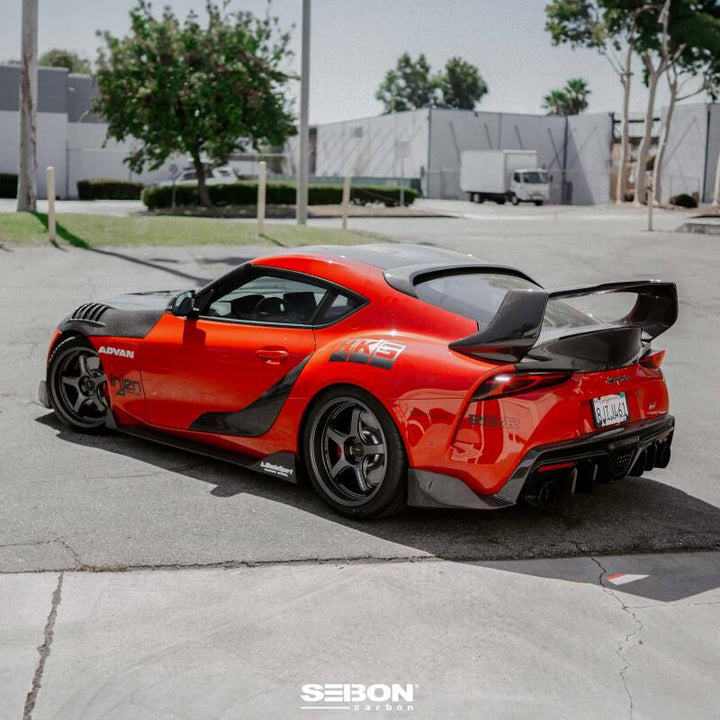 Seibon Carbon Fiber Rear Roof Spoiler for 2020+ Toyota GR Supra - OneFastShop