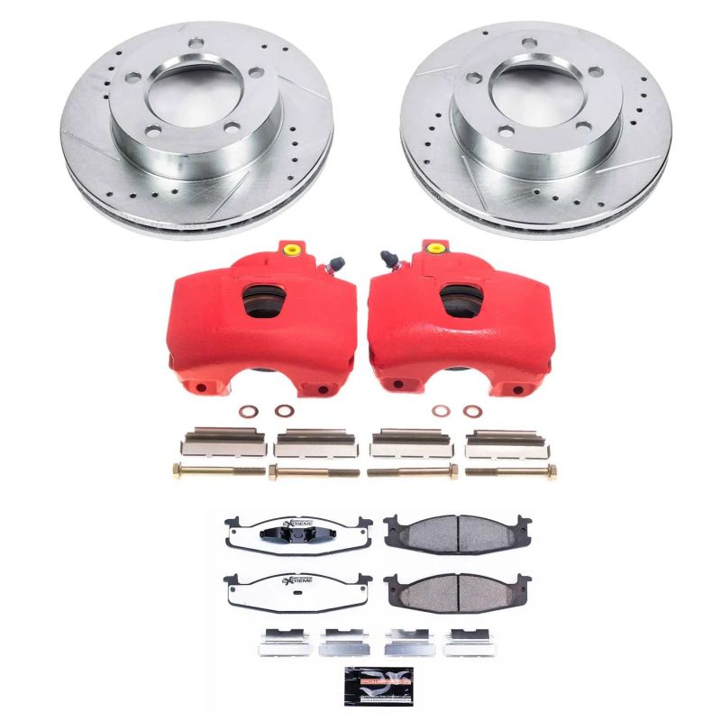 PowerStop Z36 Truck & Tow Front Brake Kit with Calipers - Ford Bronco / F-150 1994-1996