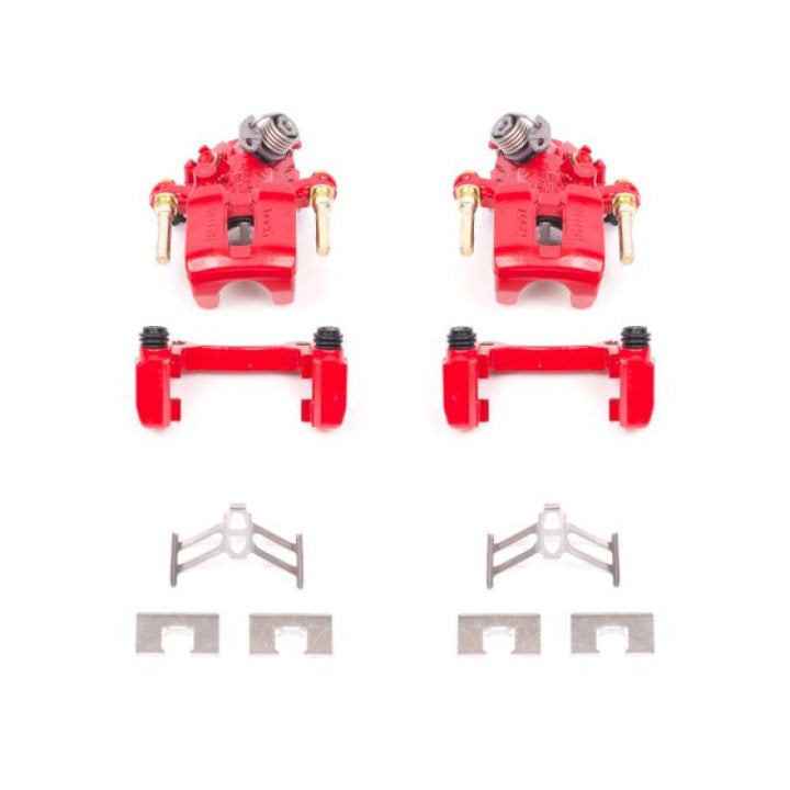 PowerStop Rear Red Calipers w/Brackets - 92-01 Honda Prelude Pair - OneFastShop