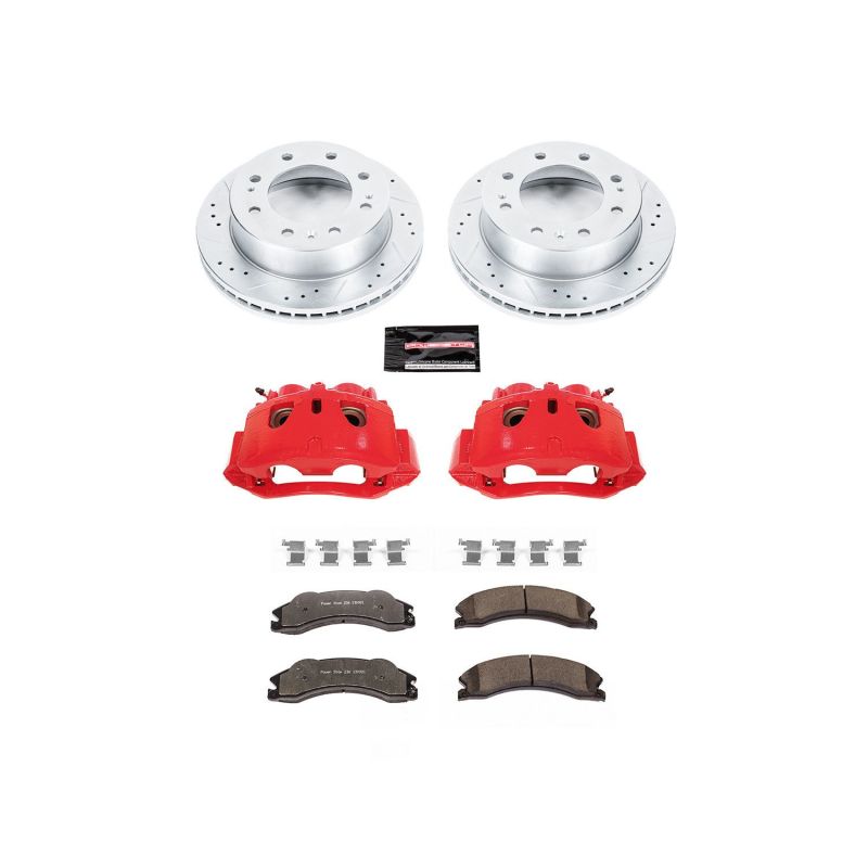 PowerStop Z36 Truck & Tow Front Brake Kit w/ Red Calipers - 2011 Chevy Silverado / GMC Sierra 2500/3500 HD