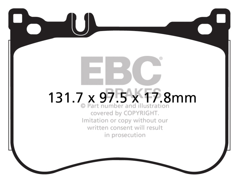 EBC Redstuff Front Brake Pads for 14+ Mercedes-Benz S550 4.7 Twin Turbo AMG Sport Pkg