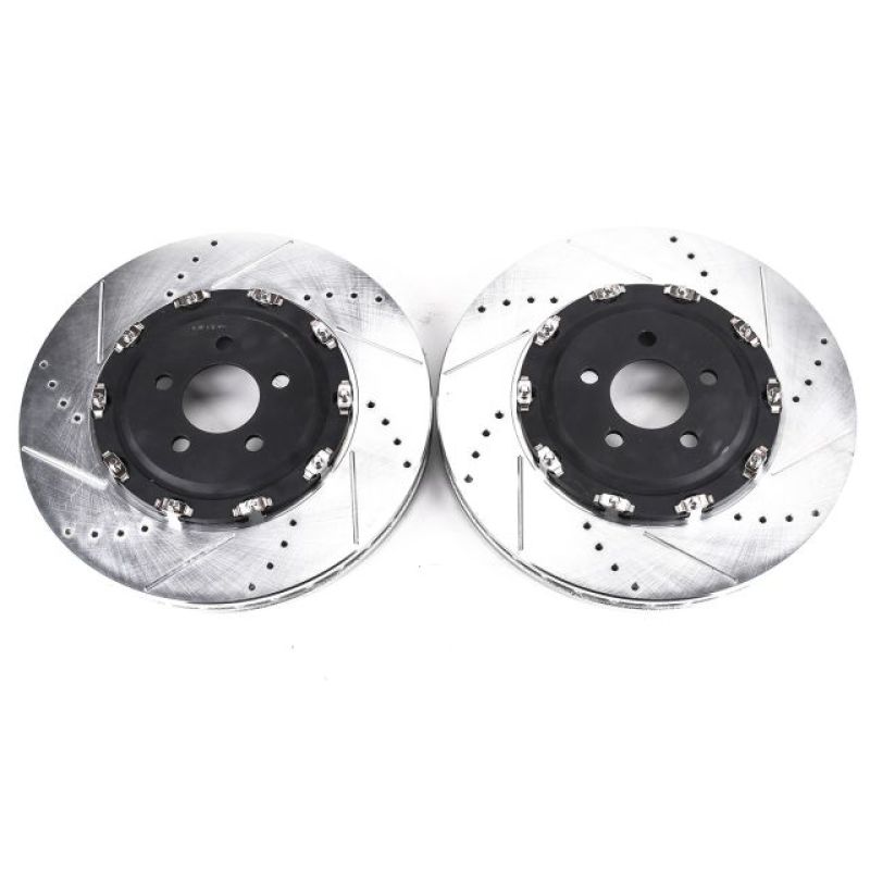 Power Stop 15-20 Dodge Charger Front Drilled and Slotted Rotor Pair