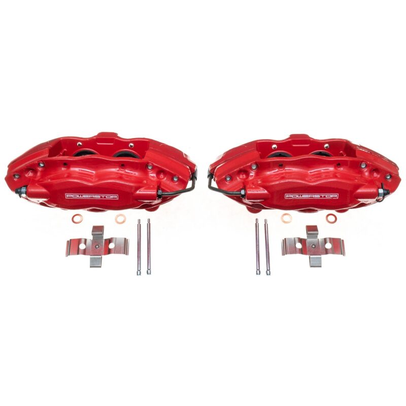 PowerStop Rear Red Calipers w/o Brackets - Pair for 05-10 Chrysler 300 SRT8 and 12-14 Chrysler 300 SRT8 - OneFastShop