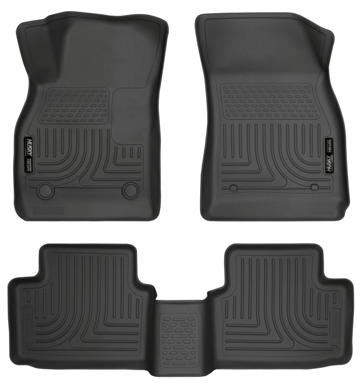 Husky Liners WeatherBeater Black Front & 2nd Seat Floor Liners for 2013-2016 Chevy Malibu Eco LS LT LTZ Limited - OneFastShop