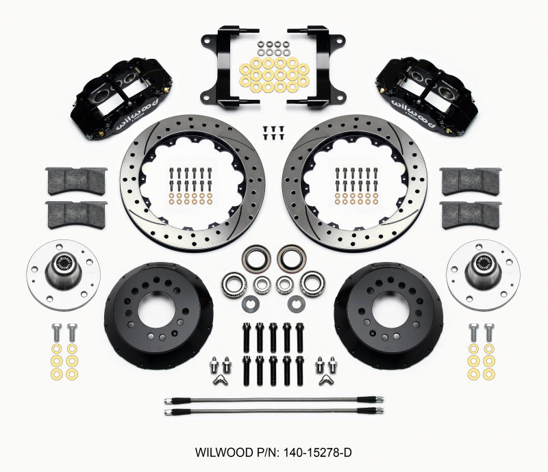 Wilwood Narrow Superlite 6R Drilled Front Hub Big Brake Kit 12.88in - Chevrolet Camaro / Pontiac Firebird 1982-1992