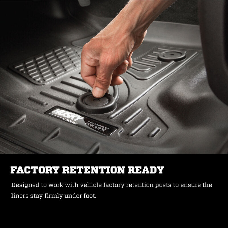 Husky Liners Weatherbeater Black Floor Liners for 17 Ford F-250 Super Duty SuperCab