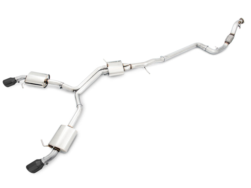 AWE Tuning Touring Edition Exhaust Dual Outlet for Audi B9 A4 - Diamond Black Tips