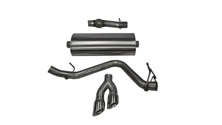 Corsa Performance Polished Single Side CBExhaust for GMC Sierra/Chevy Silverado 1500 5.3L V8 (14-19)