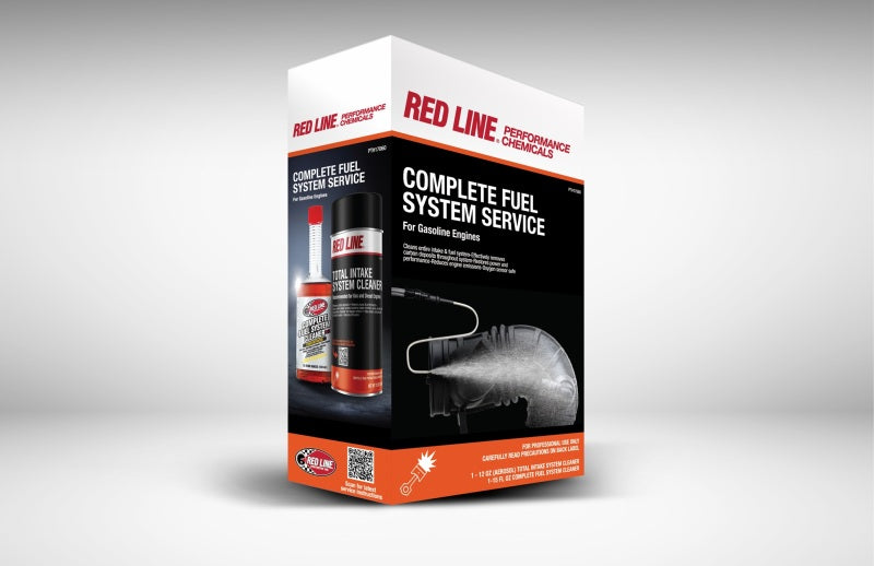 Red Line Fuel System Kit- Intake Cleaner/Tank Add/S-Hook App With Hose (Aerosol)