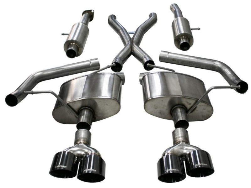 Corsa Sport Cat-Back Exhaust System 6.2L Dual Rear Exit Black Tips (2018-2021 Jeep Grand Cherokee TrackHawk)