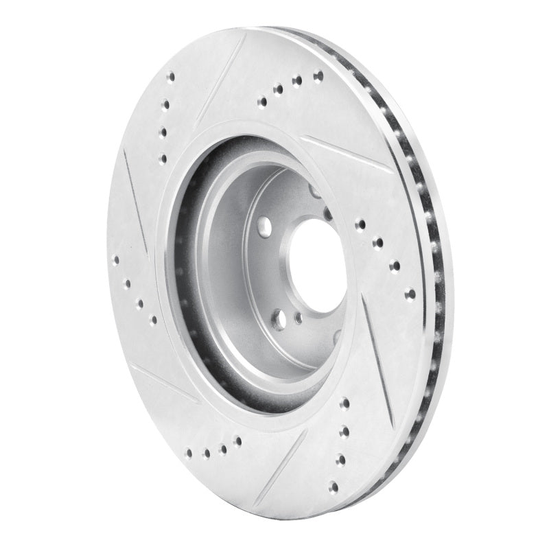 R1 Concepts Front Right Silver Drilled & Slotted Brake Rotor - Subaru BRZ / Toyota 86 / Scion FR-S 2013-2025, image 5