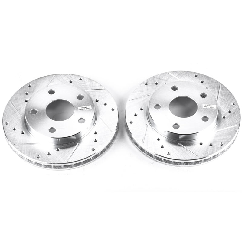 PowerStop Front Evolution Drilled & Slotted Rotors for 91-95 Toyota MR2 - OneFastShop
