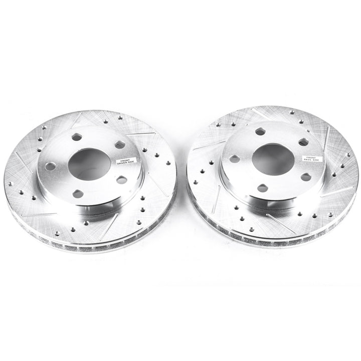 PowerStop Front Evolution Drilled & Slotted Rotors for 91-95 Toyota MR2 - OneFastShop