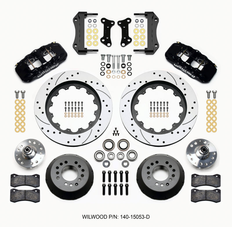 Wilwood AERO6 Front Hub Kit 15.00 Drilled for 67-69 Camaro and 64-72 Nova Chevelle - OneFastShop