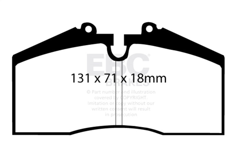EBC Redstuff Rear Brake Pads for 1996–1998 Porsche 911 (993) 3.6 Carrera 4S