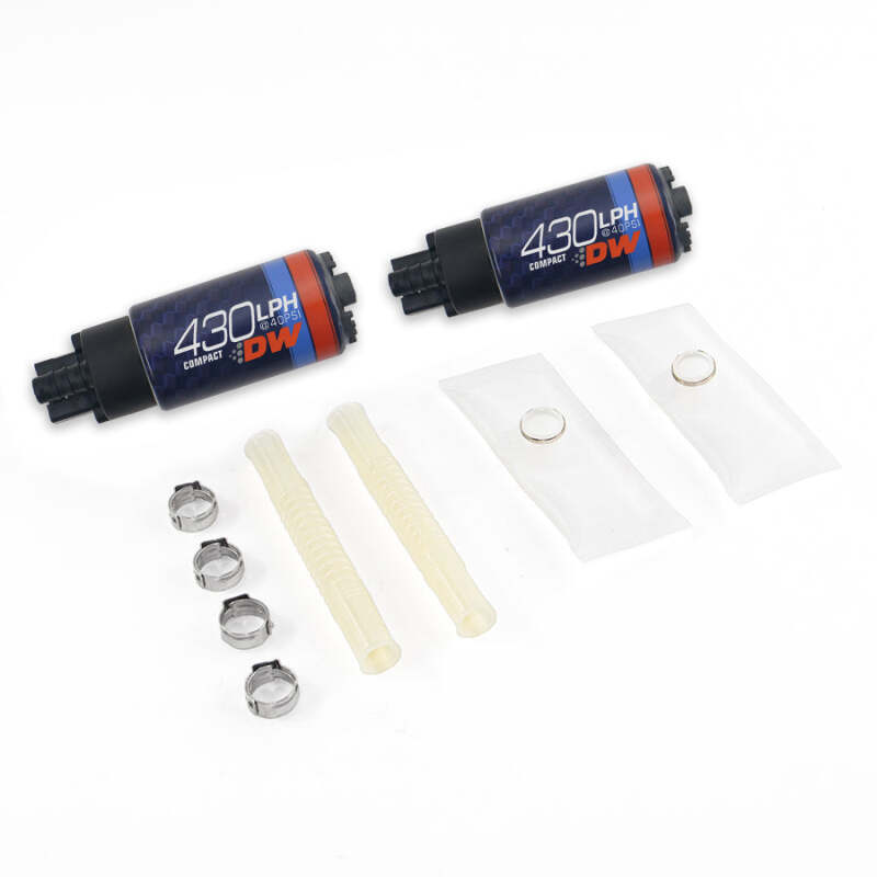 DeatschWerks Compact DW430C 430LPH Fuel Pump Dual Pack for 2003-2004 Ford Mustang SVT Cobra - OneFastShop