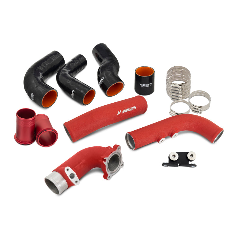 Mishimoto Black Cooler Intercooler & Pipe Kit - Toyota GR Corolla 2023-2025 - Red Pipes, image 9