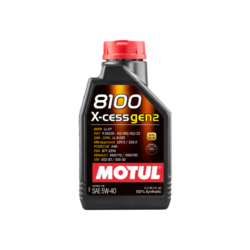 Motul 8100 X-cess Gen2 5W-40 Synthetic Engine Oil - 1L