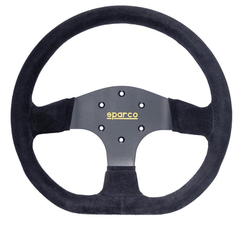 Sparco R353 Steering Wheel 330mm Flat Bottom - Black Suede (No Horn)